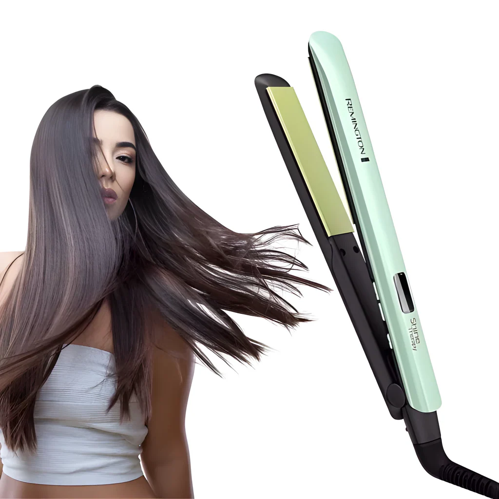 Plancha Alisadora Shine Therapy Aguacate y Macadamia – 230°C, Placas Cerámica, Pantalla Digital