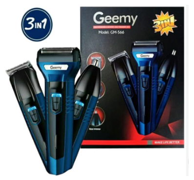 Máquina Geemy 3 en 1 | Afeitadora + Patillera + Depilador Nasal | Recargable