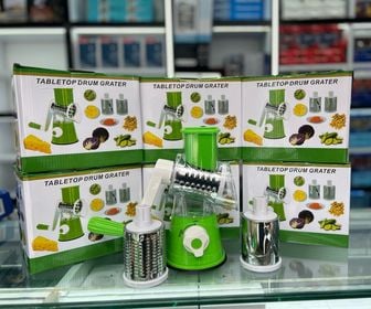Rallador Cortador Mandolina 3 en 1 – Acero Inoxidable con Base Ventosa