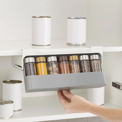 Organizador de Especias Autoadhesivo con 6 Frascos — Sin Taladro
