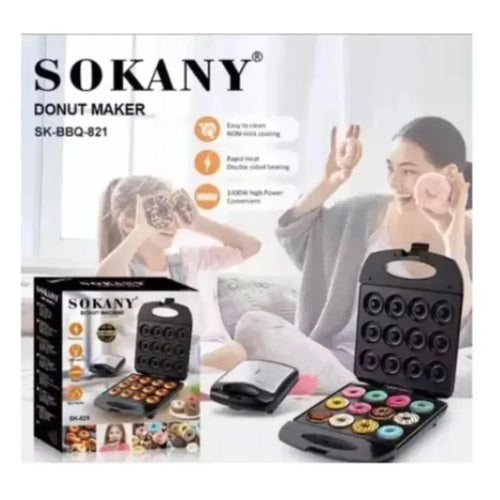 Máquina para Hacer Donas Sokany SK-821 x12 Mini Donas
