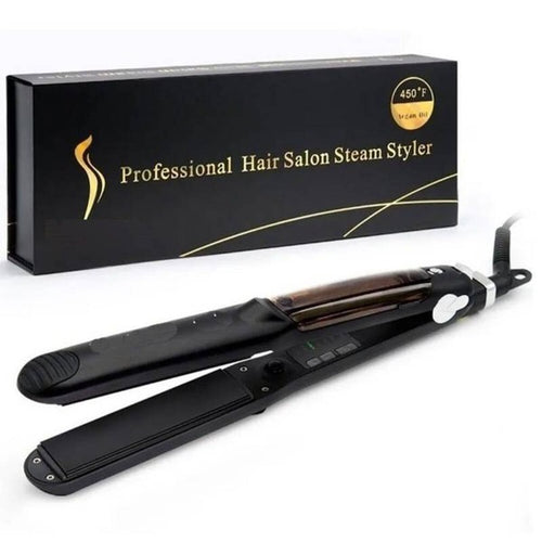 Plancha de Cabello a Vapor — Alisado Profesional con Hidratación