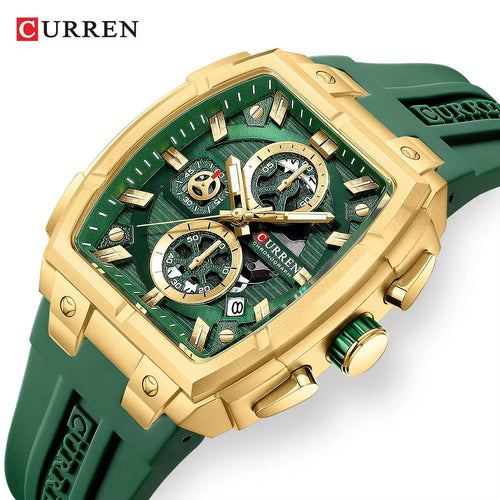 Reloj CURREN 8488 Cronógrafo para Hombre – Dial Skeleton y Correa de Silicona
