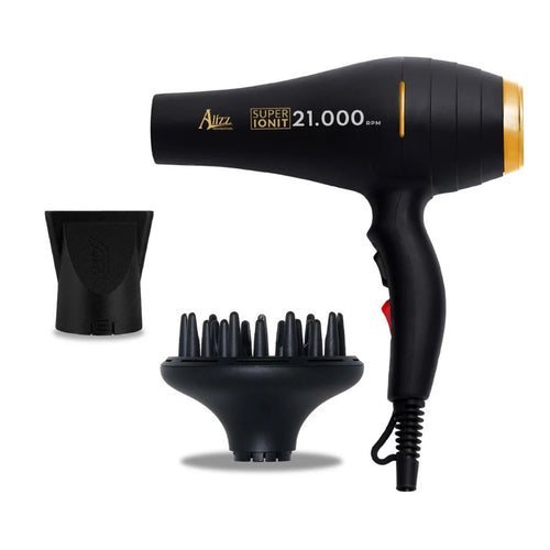Secador de Cabello Alizz Super Ionit 21.000 RPM | Tecnología Iónica con Luz | 4.500W