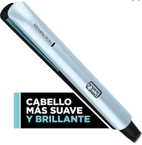 Plancha Alisadora Remington S8500 | Cerámica con Aceite de Argán | 230°C | Azul