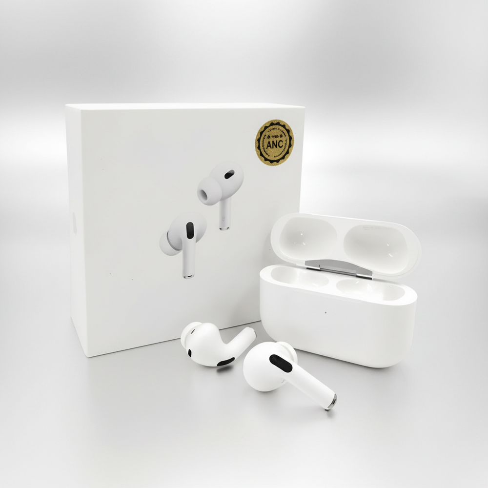 Audífonos Bluetooth Pro 2da Gen ANC - Fondo Blanco Metalizado