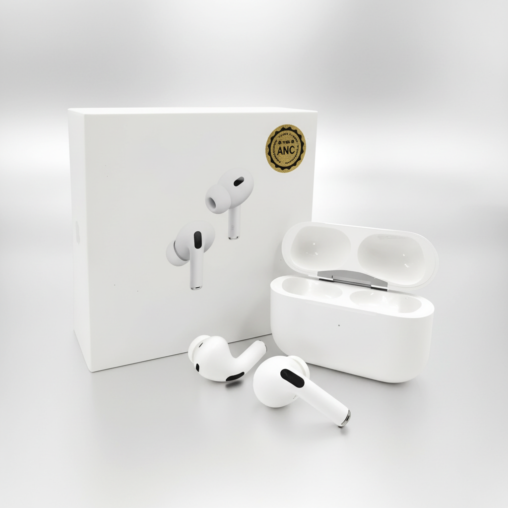 Audífonos Bluetooth Pro 2da Gen ANC - Fondo Blanco Metalizado