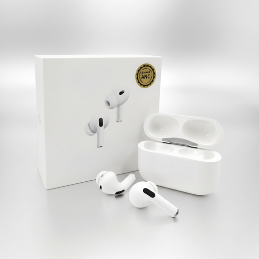 Audífonos Bluetooth Pro 2da Gen ANC - Fondo Blanco Metalizado