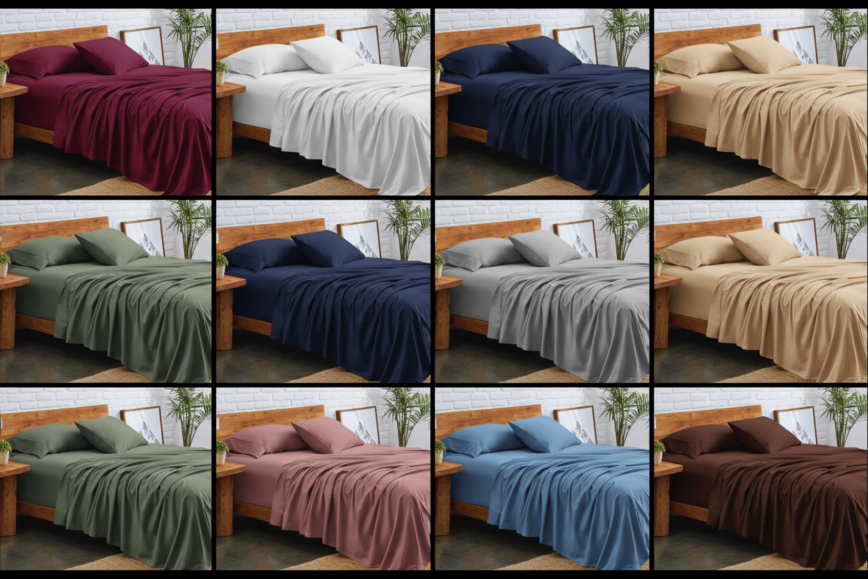 Combo Sábanas 180 Hilos 4 Piezas + 2 Almohadas con Relleno Siliconado – Extra Suaves y Frescas