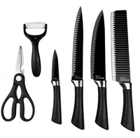 Set de Cuchillos Elegantes Negros | Acero Alto Carbono | Caja de Regalo