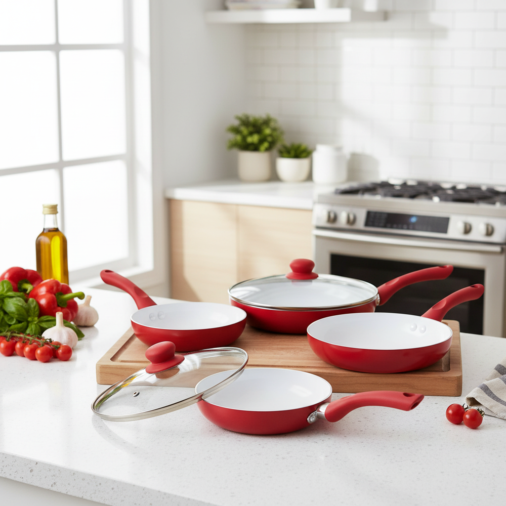 Set Sartenes Rojas lifestyle cocina